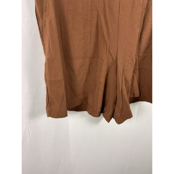Wild fox Women’s Brown Rayon Shorts Sz XL Pull On 5” Inseam Stretch - Picture 4 of 8